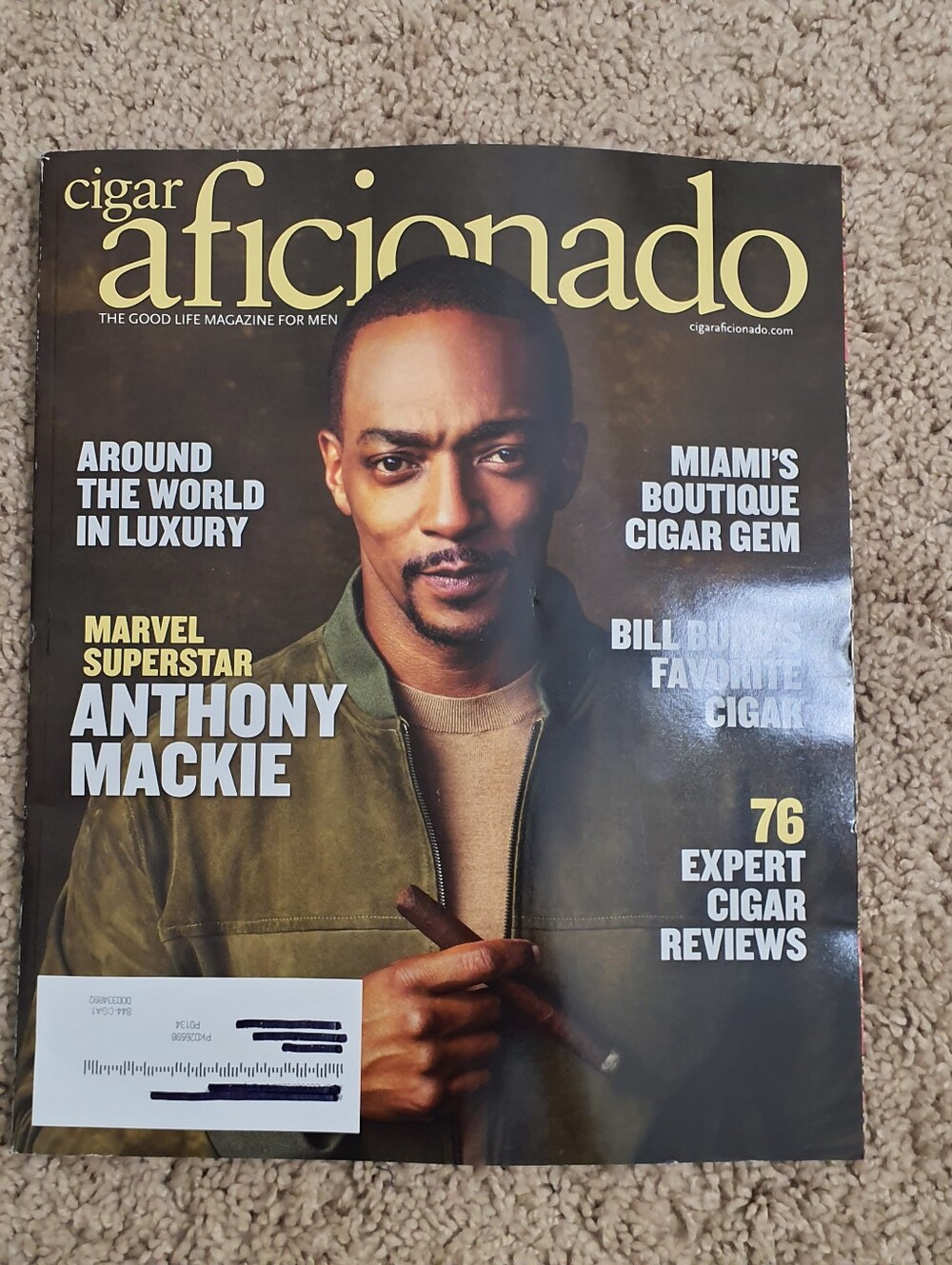 Cigar Aficionado Magazine Sep/Oct 2026 Issue Anthony Mackie Cover Illustrated